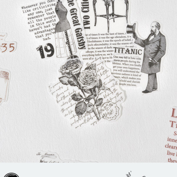 Tuscan Night Series and paper (Japanese paper) stickers - with adhesive backing #JL01-JH-TSKNYW-F/JH-TSKNYW-Y/JH-TSKNYW-S/JH-TSKNYW-J - Image 3