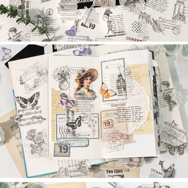 Tuscan Night Series and paper (Japanese paper) stickers - with adhesive backing #JL01-JH-TSKNYW-F/JH-TSKNYW-Y/JH-TSKNYW-S/JH-TSKNYW-J - Image 9
