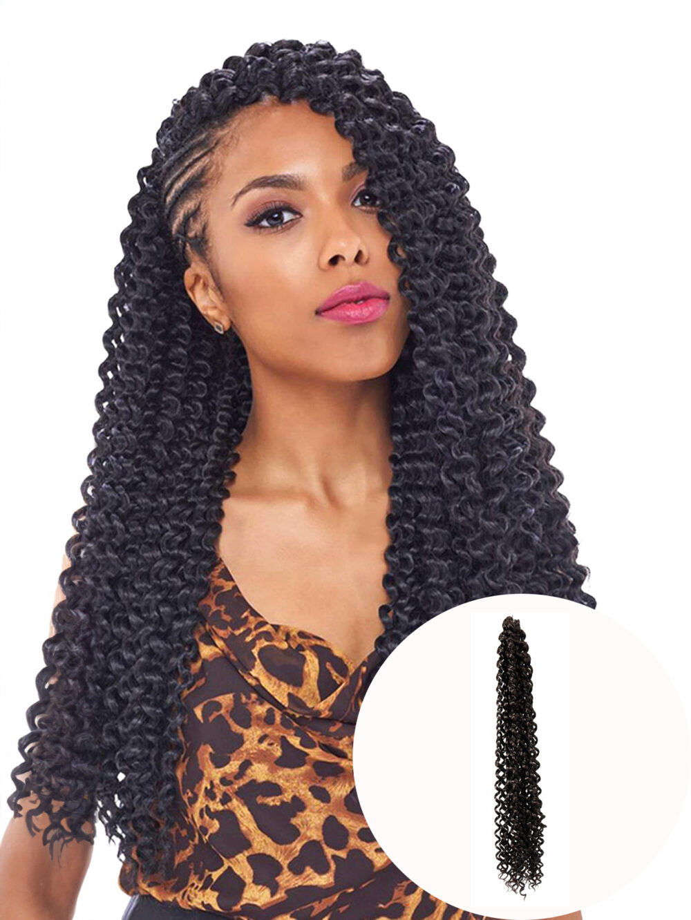 6541  Passion Twist Crochet Hair Water Wave  Crochet Hair for Faux Locs Spring Twist Synthenic Braiding Hair Extension WATER WAVE 24" #JL01-WATER WAVE BRAID 24"-4