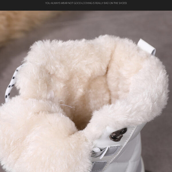 Winter cashmere warm snow boots women's non-slip waterproof thick sole fashion cotton boots #JL07-S913黑色/S913白色 - Image 6