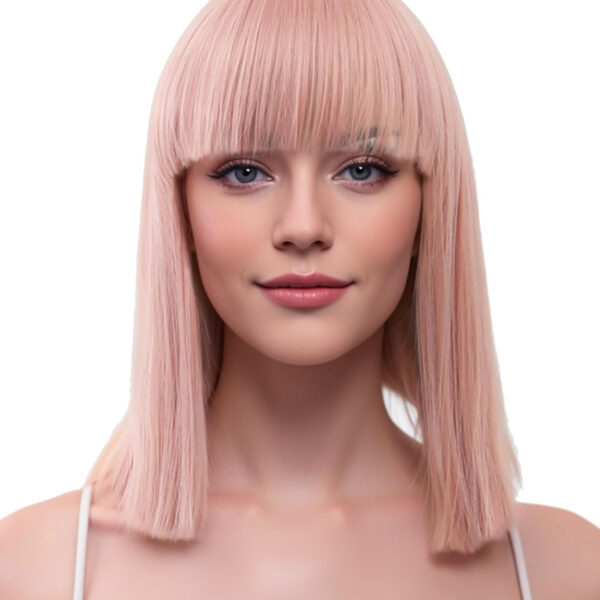 6541  12 Inch Short Bob Wigs，Glueless Wigs，Synthetic Hair Heat Resistant Hair Wigs，Multiple color options available #JL01-SUE-1-1B/SUE-1-6H/SUE-1-613/SUE-1-ROSEGOLD - Image 4