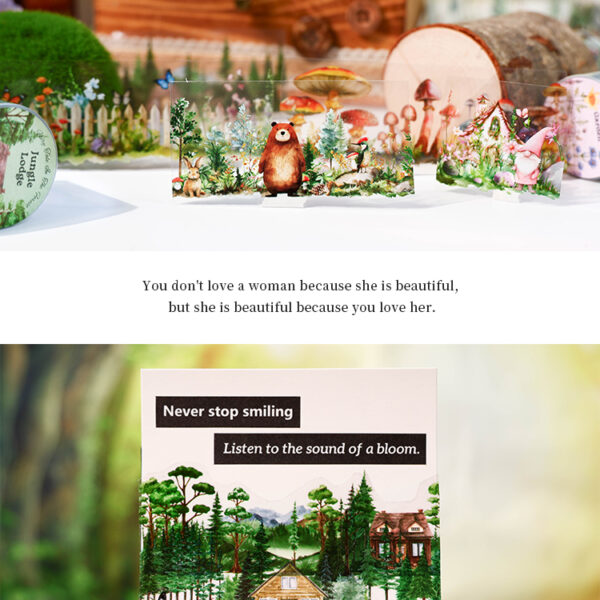 Fairy Tales in the Woods PET Tape with adhesive backing #JL01-JH-LZTH-D/JH-LZTH-Y/JH-LZTH-L/JH-LZTH-P/JH-LZTH-M/JH-LZTH-C - Image 7