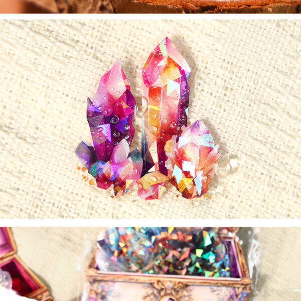 Mystical Crystal Series with Adhesive Backing,There are 4 exquisite designs,retro style,Add mystery #JL01-JH-SMSJ-N/JH-SMSJ-C/JH-SMSJ-G/JH-SMSJ-Y - Image 3