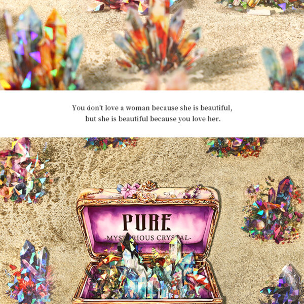 Mystical Crystal Series with Adhesive Backing,There are 4 exquisite designs,retro style,Add mystery #JL01-JH-SMSJ-N/JH-SMSJ-C/JH-SMSJ-G/JH-SMSJ-Y - Image 4