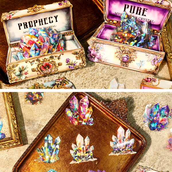 Mystical Crystal Series with Adhesive Backing,There are 4 exquisite designs,retro style,Add mystery #JL01-JH-SMSJ-N/JH-SMSJ-C/JH-SMSJ-G/JH-SMSJ-Y - Image 7