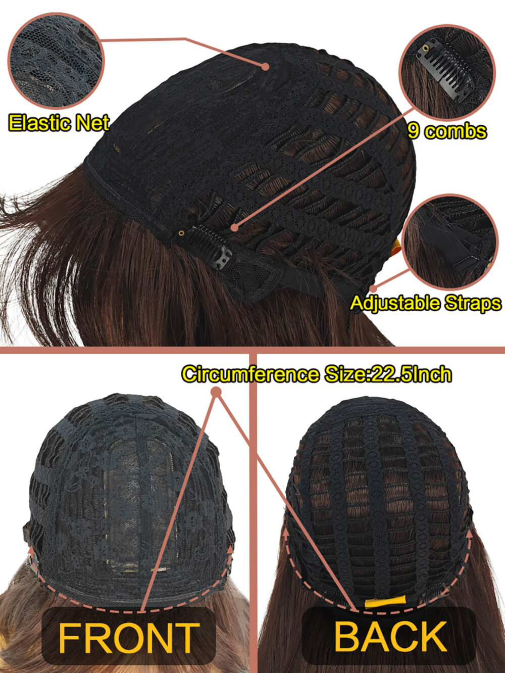 6541  18inch Wig，With Bangs Long Wavy Curly，Lace Scalp Wig #JL01-SUE-13-1B/SUE-13-6H - Image 6
