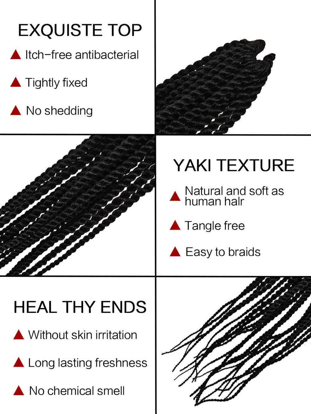 6541  4X EZ SENEGALESE BRAID16 Long Crochet braid synthetic  hairstyle black burgundy brown  ladies box braid crochet hair-16 inch -1Pack*80Strands，Available in black, burgundy, and brown shades #JL01-LY-952-1/LY-952-1B/LY-952-2 - Image 8