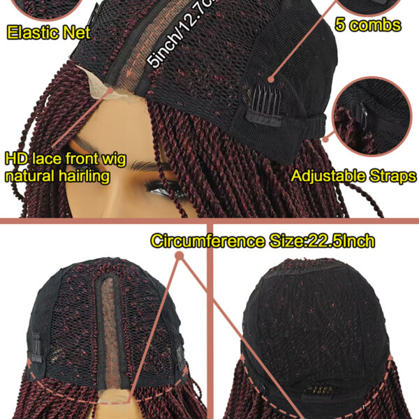 6541  Braid Wig - 28 Inches Synthetic Hand Braided Wig #JL01-539-1/539-1B/539-27/539-613/539-99J - Image 9