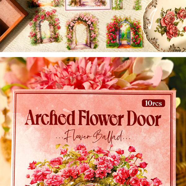 6541  Floral Ballad Series - Adhesive Backed，Retro art sticker #JL01-JH-HJGY-G/JH-HJGY-H/JH-HJGY-L/JH-HJGY-Y - Image 7