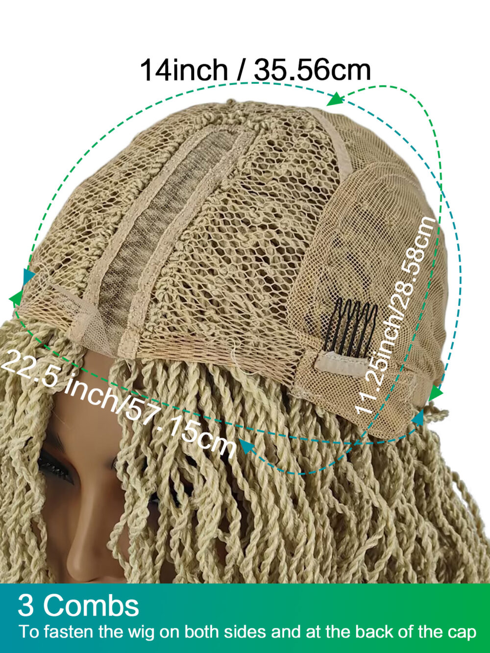 6541  Twist Box Braided Wigs for 5x1 Lace Front Wigs 28 Inch Bob Glueless Synthetic Mini Box Braided Wigs #JL01-588-1/588-2/588-613/588-HONEY - Image 12