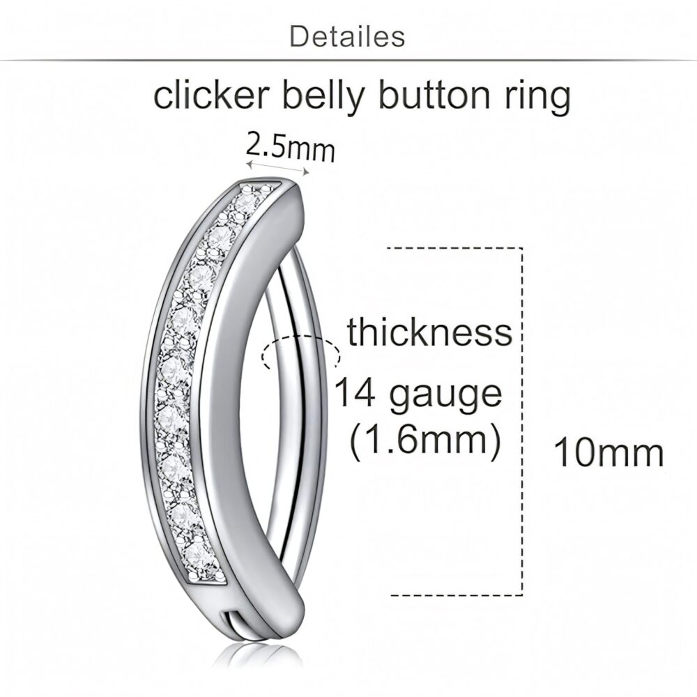 6541  Design personalized twist diamond-encrusted navel accessories for both men and women, navel rings, and body puncture accessories  JL01-BEGS06 - Image 3