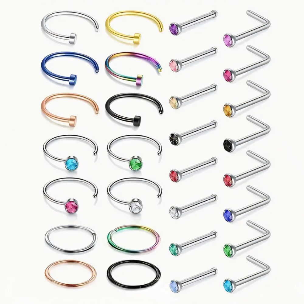 6541  10 new styles of nose studs  JL01-BEGS15 - Image 2